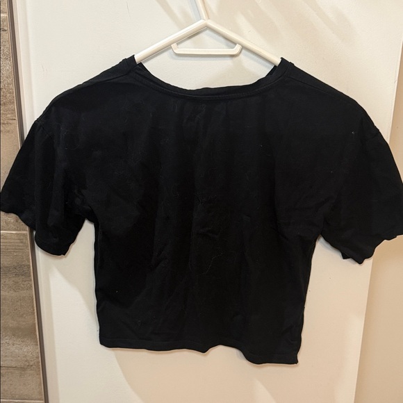 Zara Black Twist Front Crop Top - Picture 3 of 4